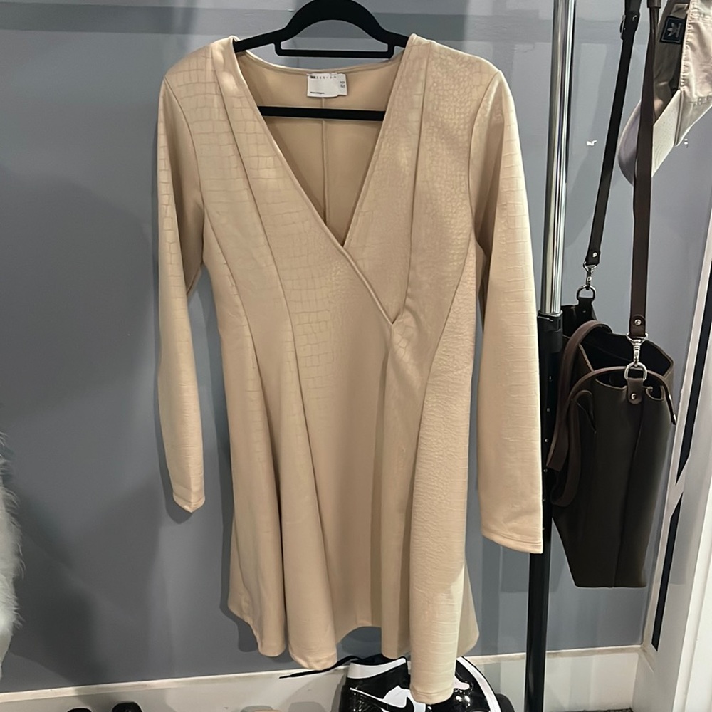 Cream long sleeve ASOS dress
